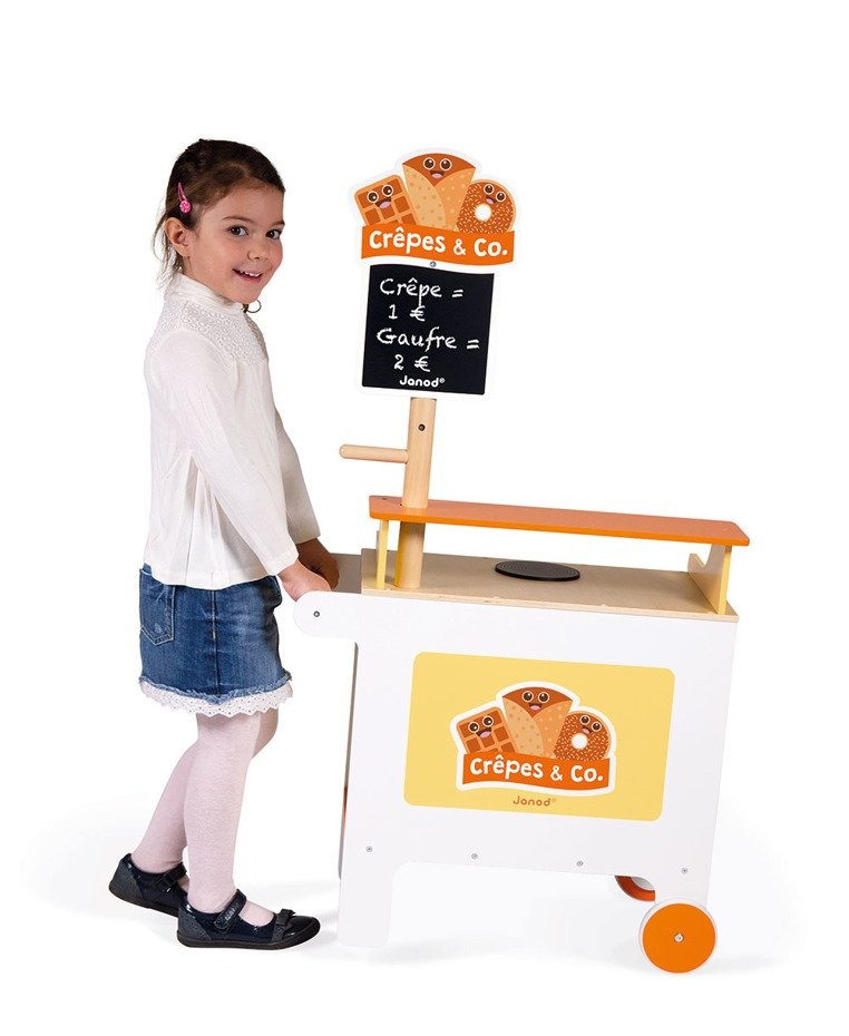 Janod Mobilna Drewniana Cukiernia z 40 Akcesoriami 3+