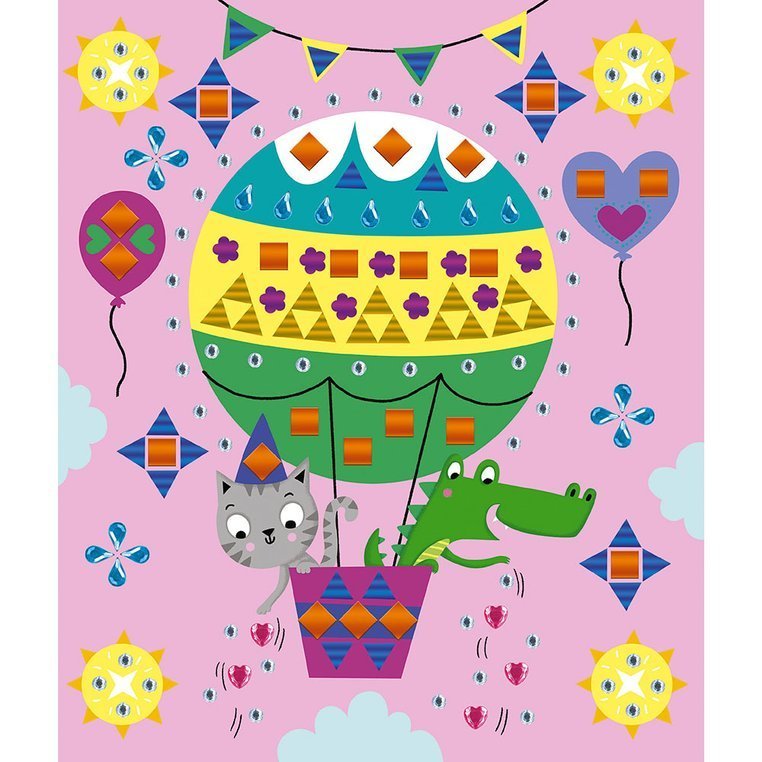 Janod Zestaw Kreatywny Kryształki i Naklejki Fiesta 4+