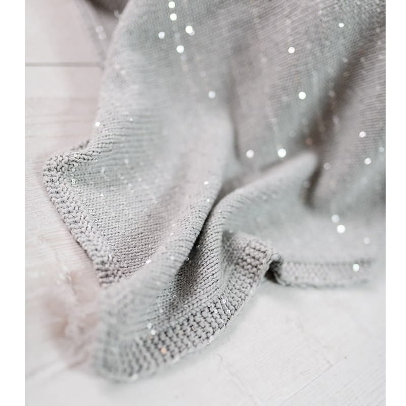 Bizzi Growin Kocyk Tkany Silver Sparkling 75x100cm 0+