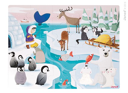 Janod Puzzle Sensoryczne Lodowa Kraina 20el 3+