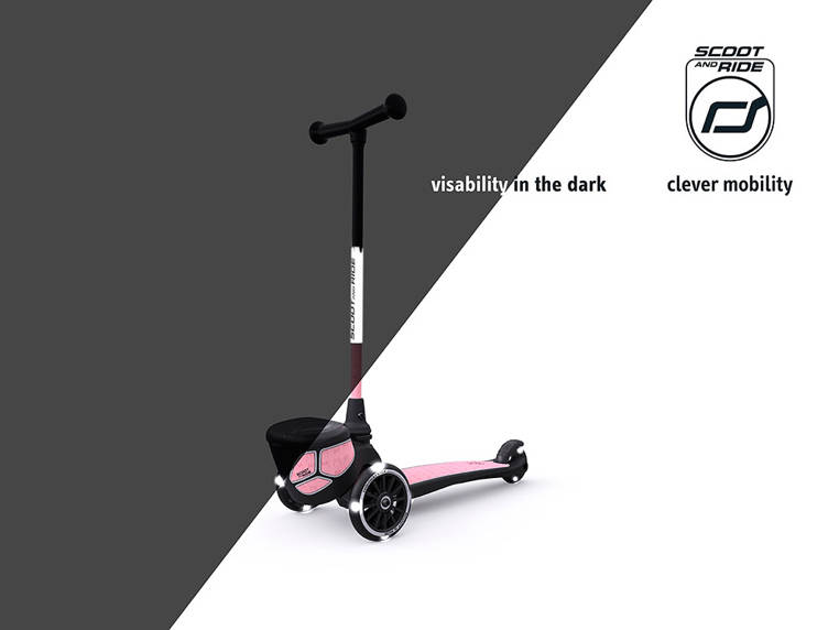 Scoot & Ride Hulajnoga 2 Lifestyle Reflective Rose 2+