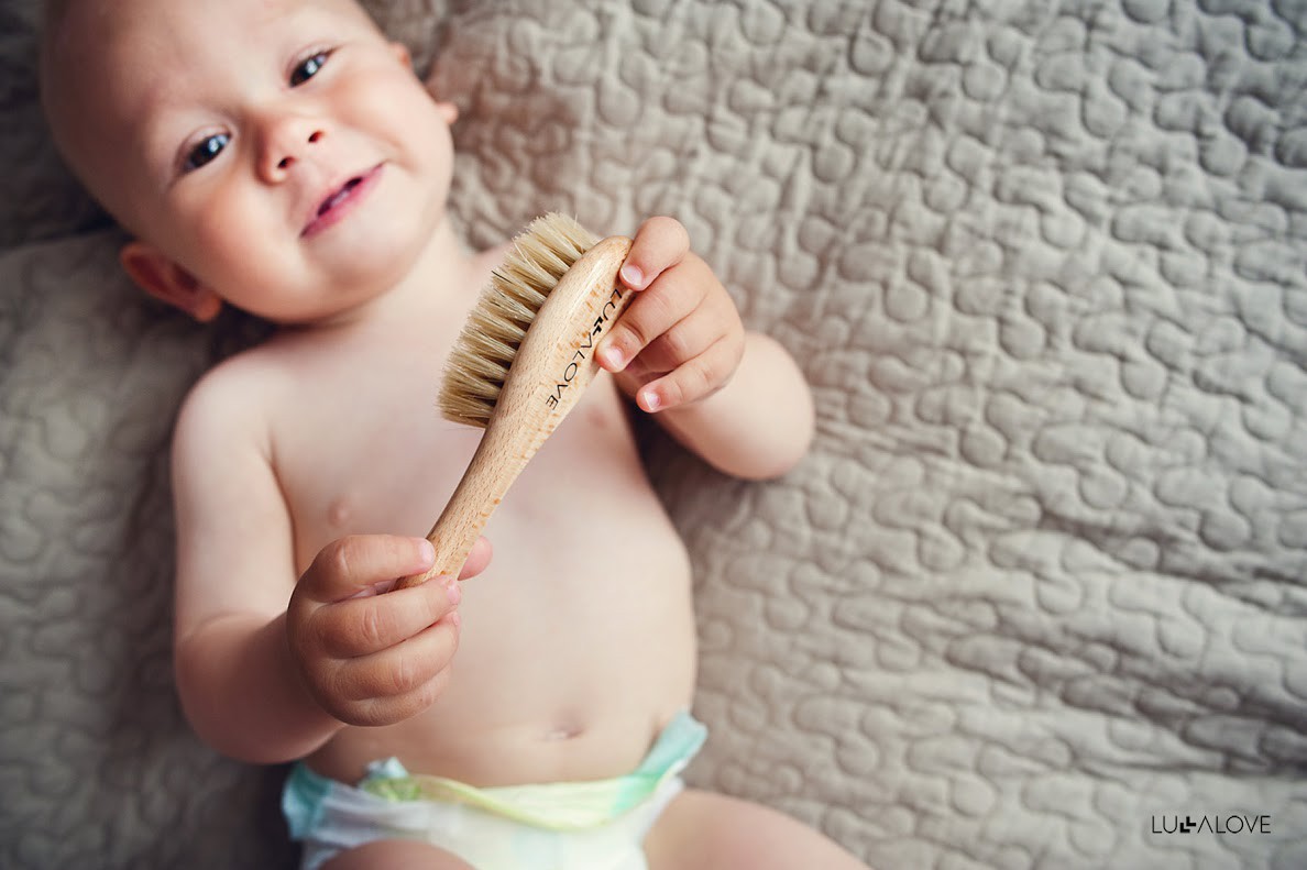 LULLALOVE Szczotka i Pieluszka Księżniczka dla Niemowląt 0+