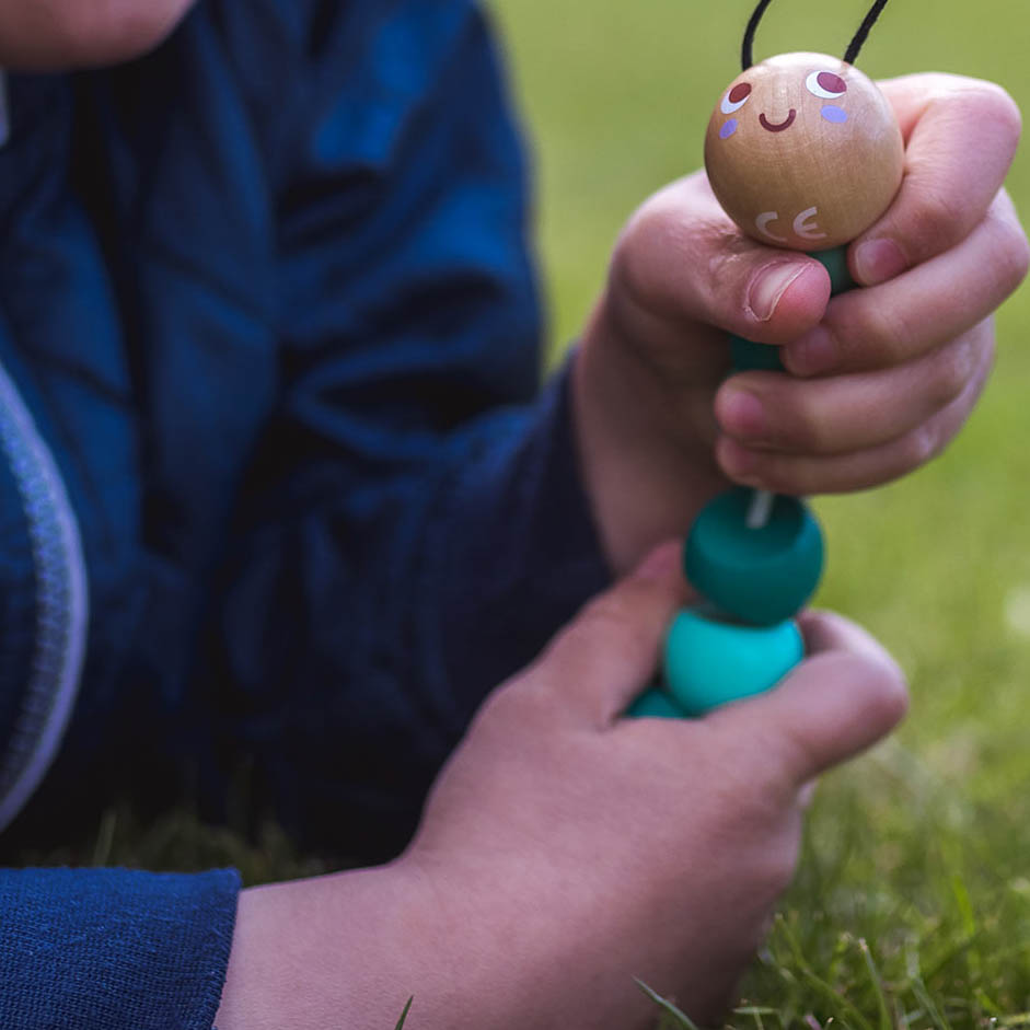 Janod Gąsienica Układanka Drewniana 2+ Elastyczna