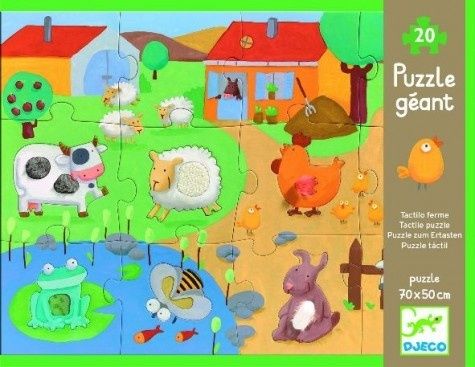 Djeco, puzzle sensoryczne duże farma