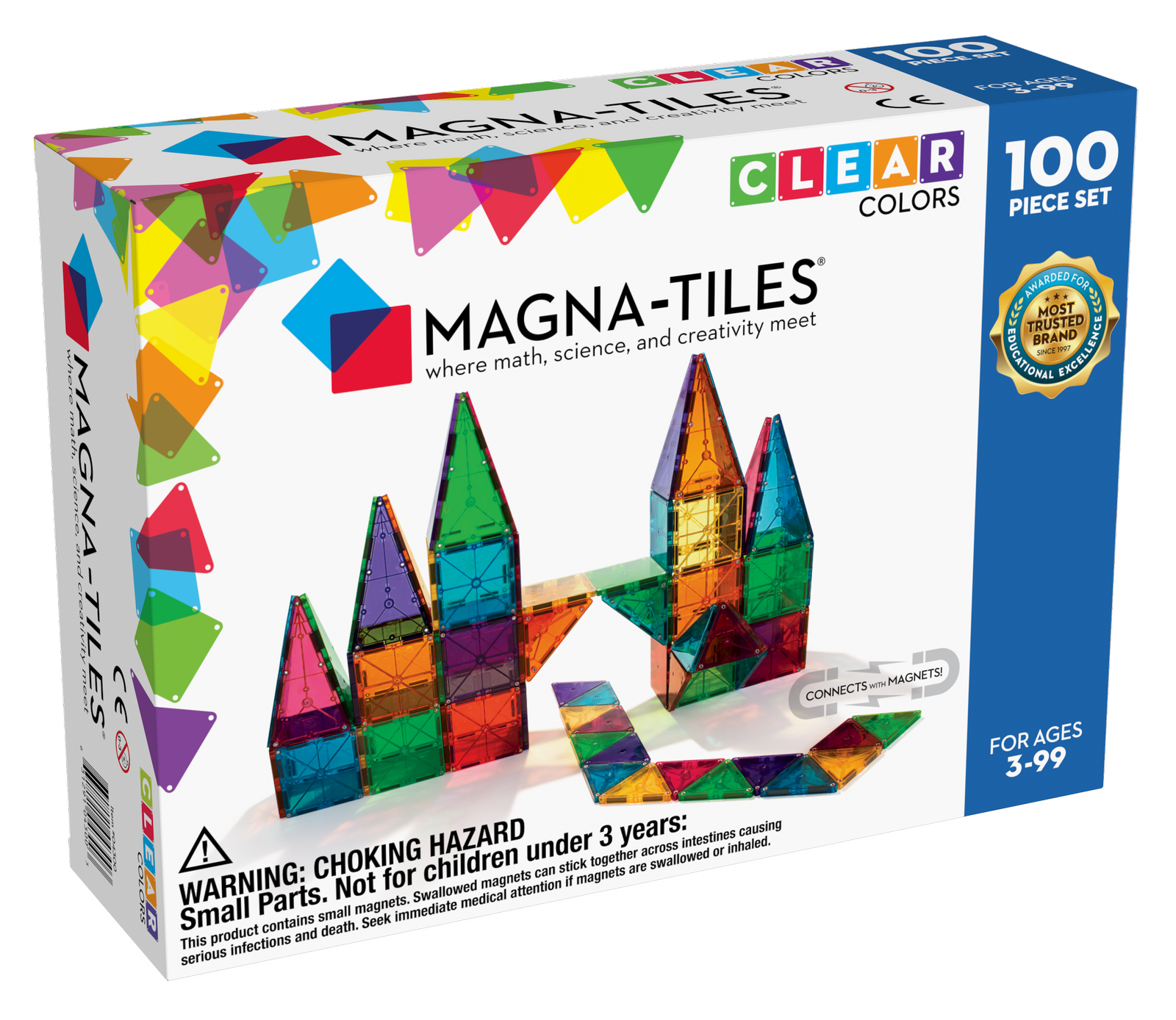 Magna-Tiles Klocki Magnetyczne Classic 100el 3+