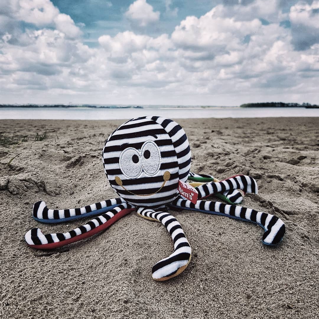 Mom's Care Ośmiornica z Szumem Prenatalnym 0+ Biało-Czarna