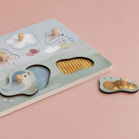 Little Dutch Puzzle Sensoryczne Flowers & Butterflies 12m+