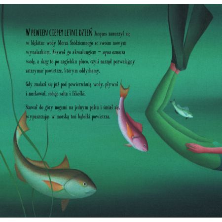 Podwodny świat Opowieść o Jacquesu Cousteau Książka