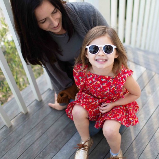 Babiators Okulary Keyhole Wicked White 3-5 lat