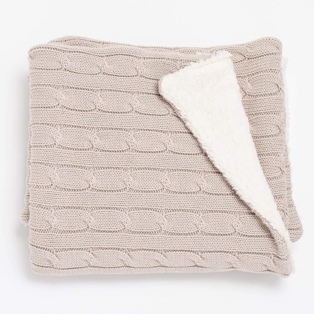 Bimbla Kocyk Ocieplany Noel Beżowy - 80x100cm