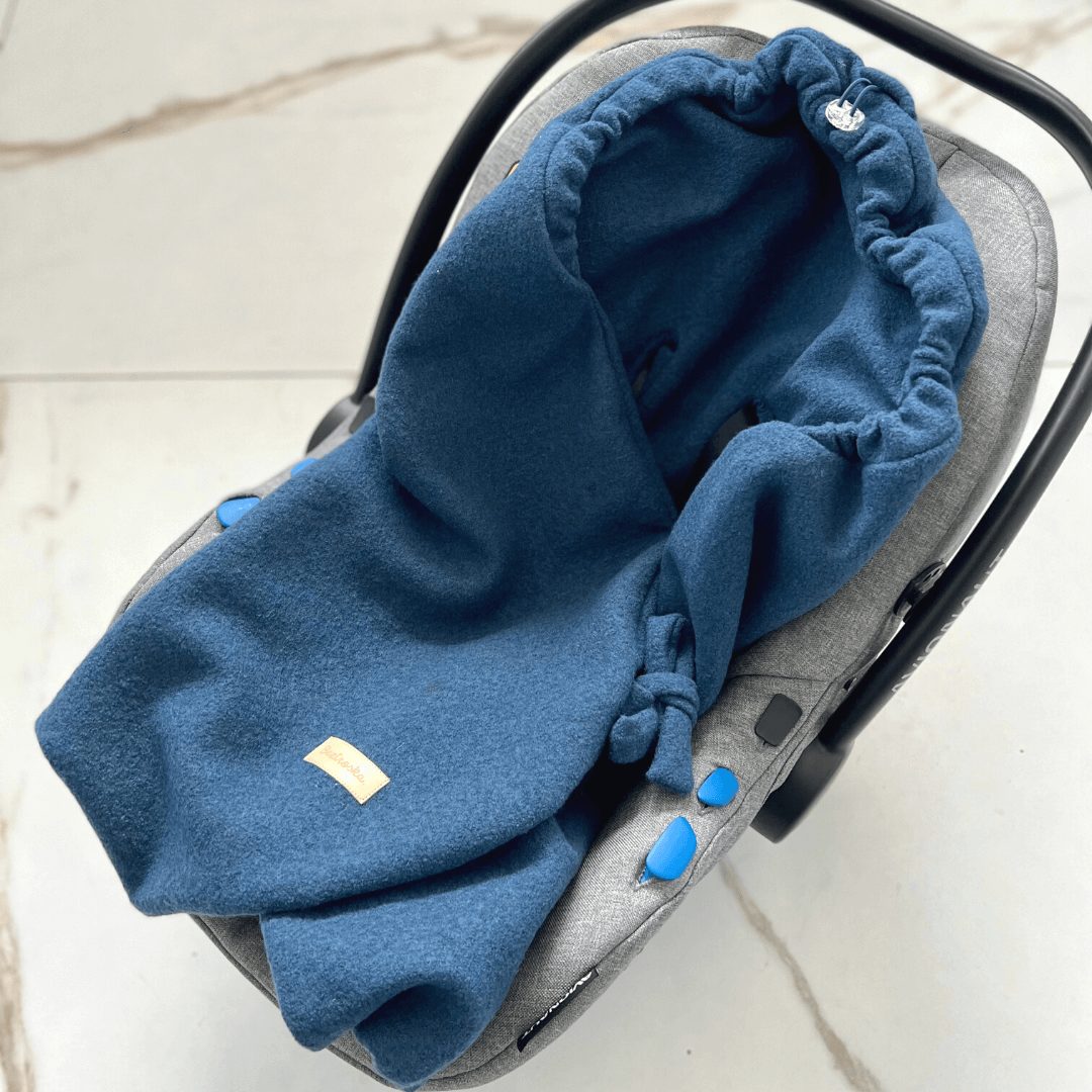 Beztroska Otulacz do fotelika z wełny merino 105x115 cm