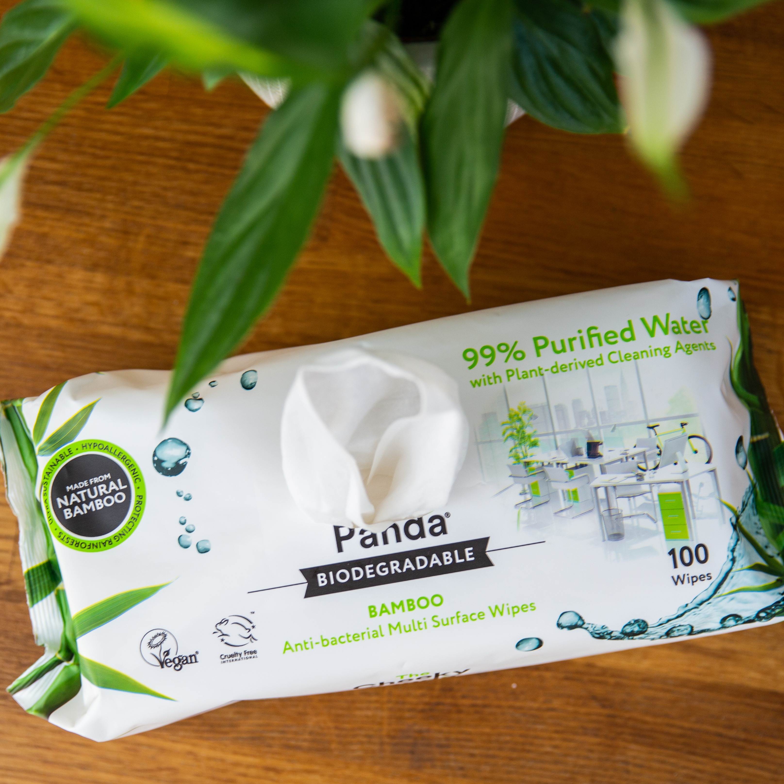 Cheeky Panda Chusteczki Antybakteryjne Bambusowe 100 szt.