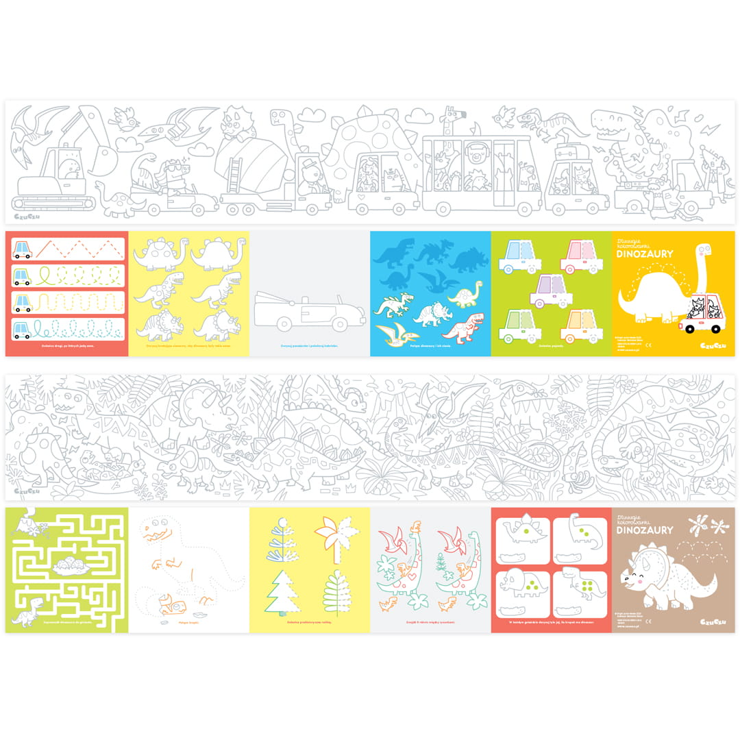 Czuczu, Zestaw rysowanek Dinozaury 4+