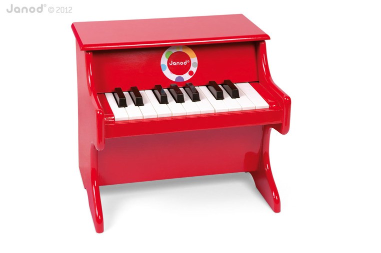 Janod Pianino Confetti Czerwone 18 klawiszy 1+