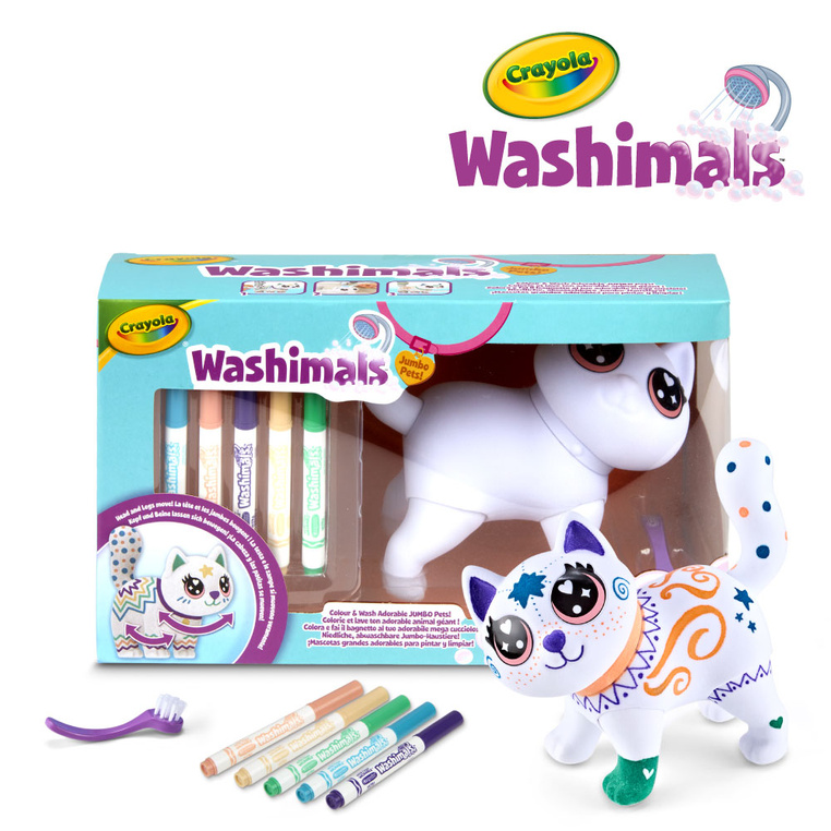 Crayola Zestaw Kreatywny Washimals Kotka Jenny Jumbo 3+