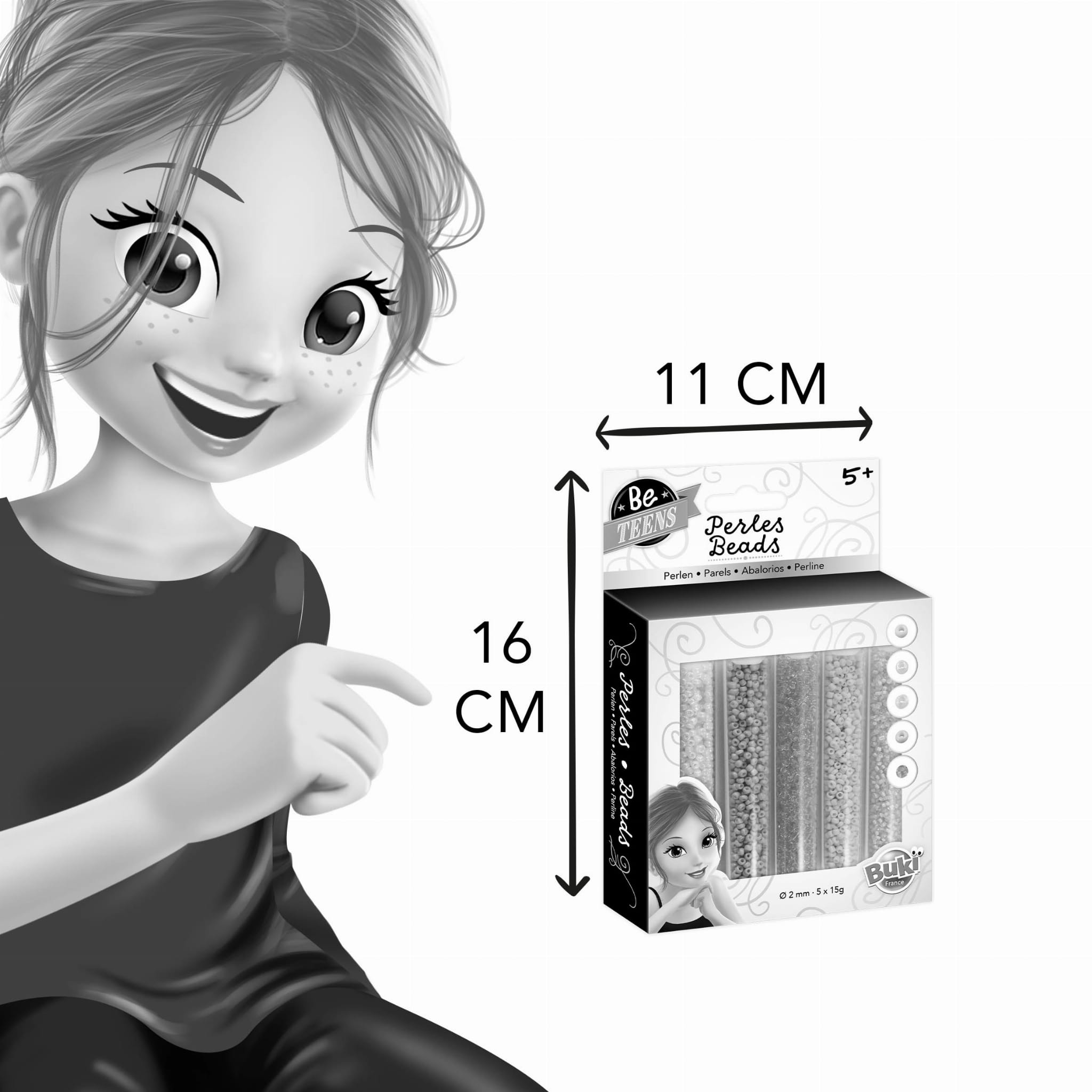 Buki Fiolki z koralikami - odcienie fioletu 6+