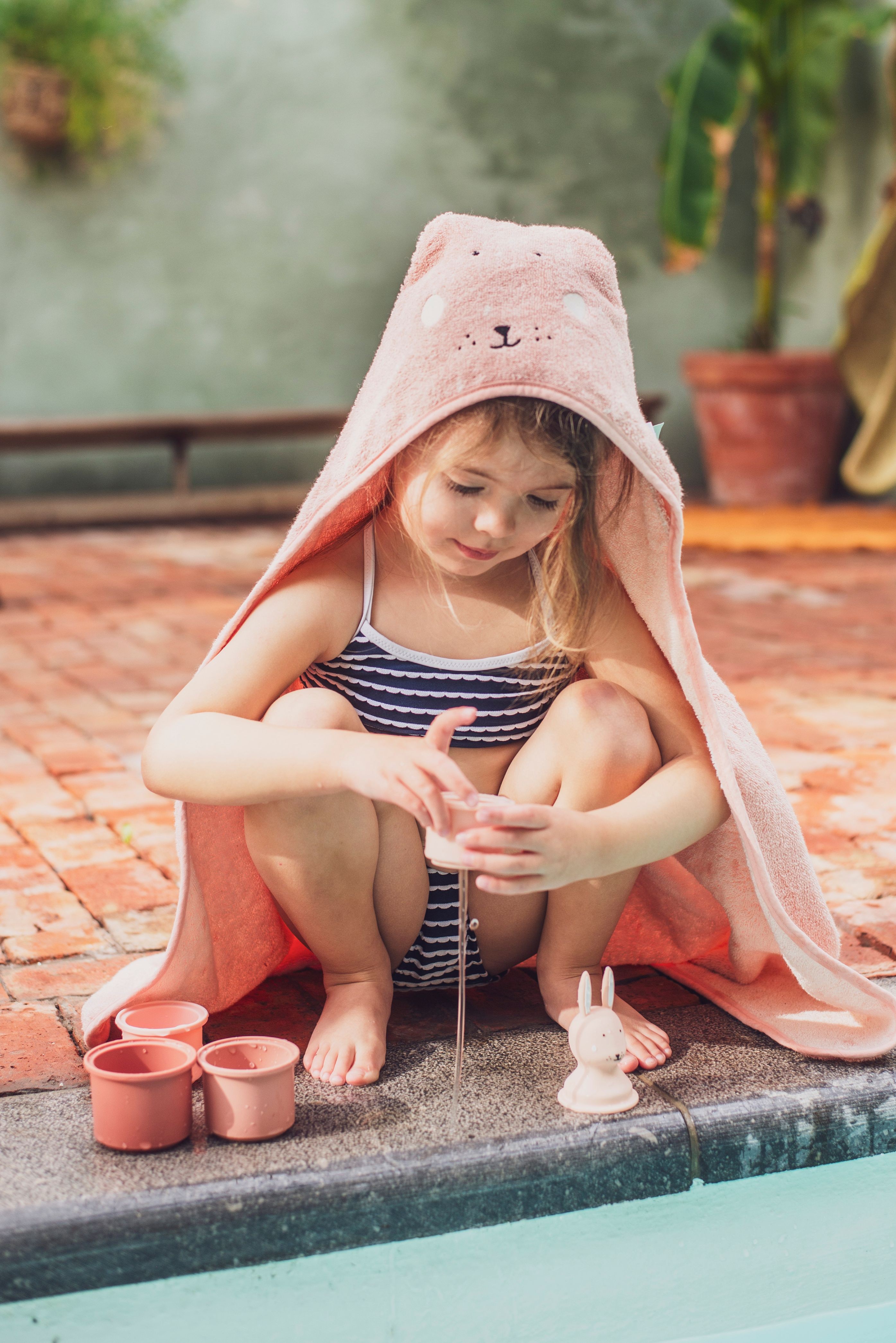 Trixie Baby Ręcznik kąpielowy z kapturem Królik 70×130 cm