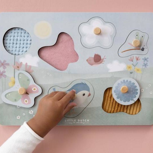 Little Dutch Puzzle Sensoryczne Flowers & Butterflies 12m+