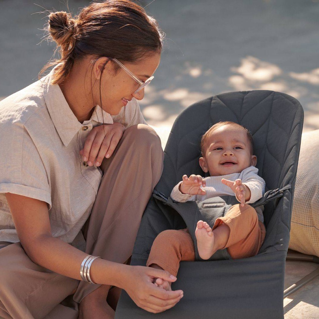 BabyBjorn Leżaczek Bliss Cotton Antracyt 0-2 lata