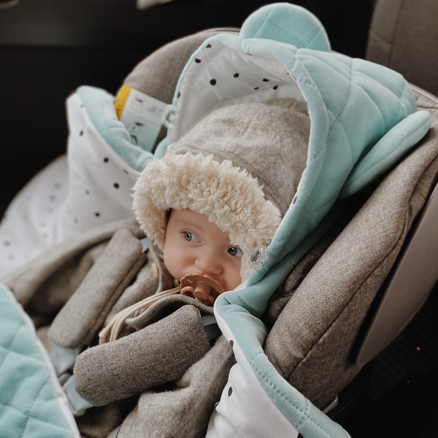 Sleepee Otulacz do fotelika Royal Baby Ocean mint 0+