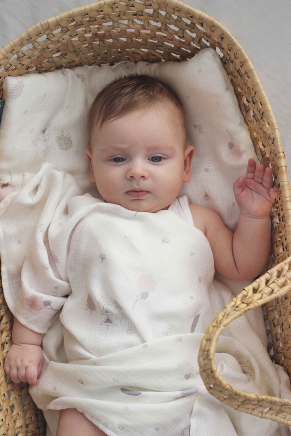 Poduszka muślinowa Snap the moment PLUM FOREST 0+