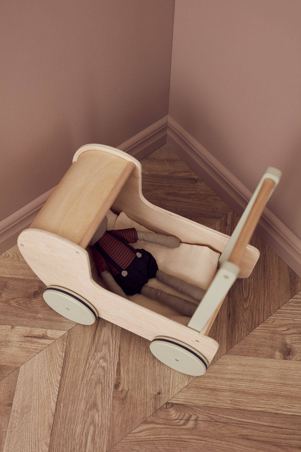 Kid's Concept Wózek dla Lalek KID'S HUB Natural Drewniany