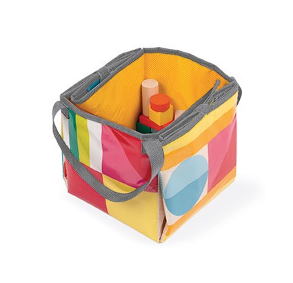 Janod Klocki Drewniane Kubix z Matą 40 el. 2+