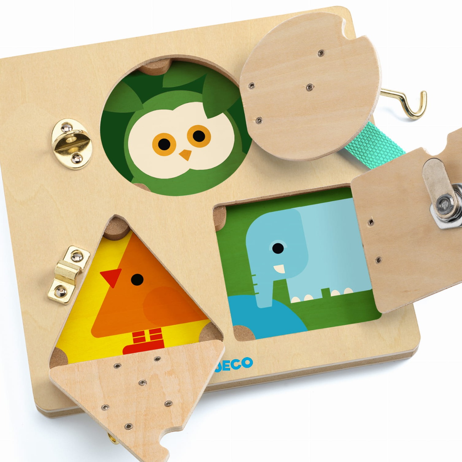 Djeco, Drewniana tabliczka manualna LockBasic