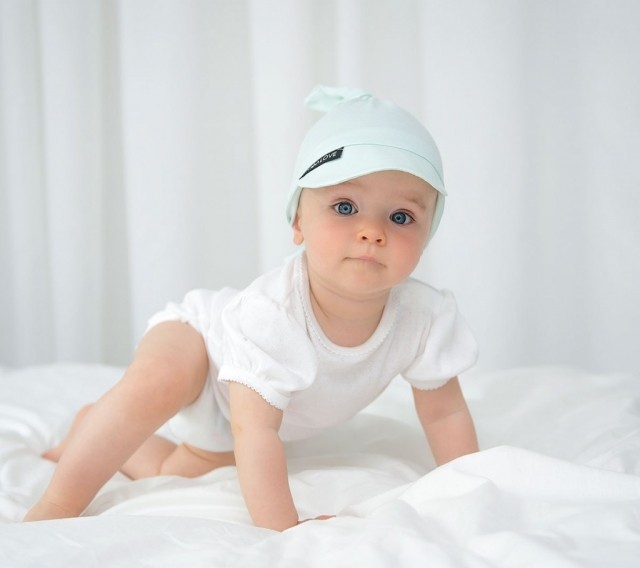 Lullalove Chustka z daszkiem herbs blue 0+