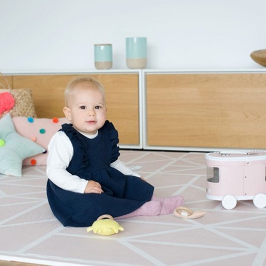 Toddlekind Mata Piankowa Puzzle Nordic Vintage Nude Pink 120x180cm