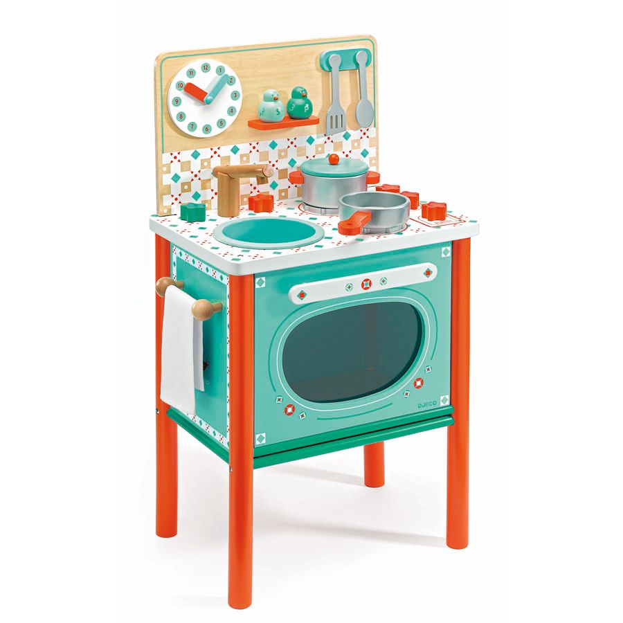 Djeco Kuchnia Zielona Leo 2+ | Drewniana Zabawka