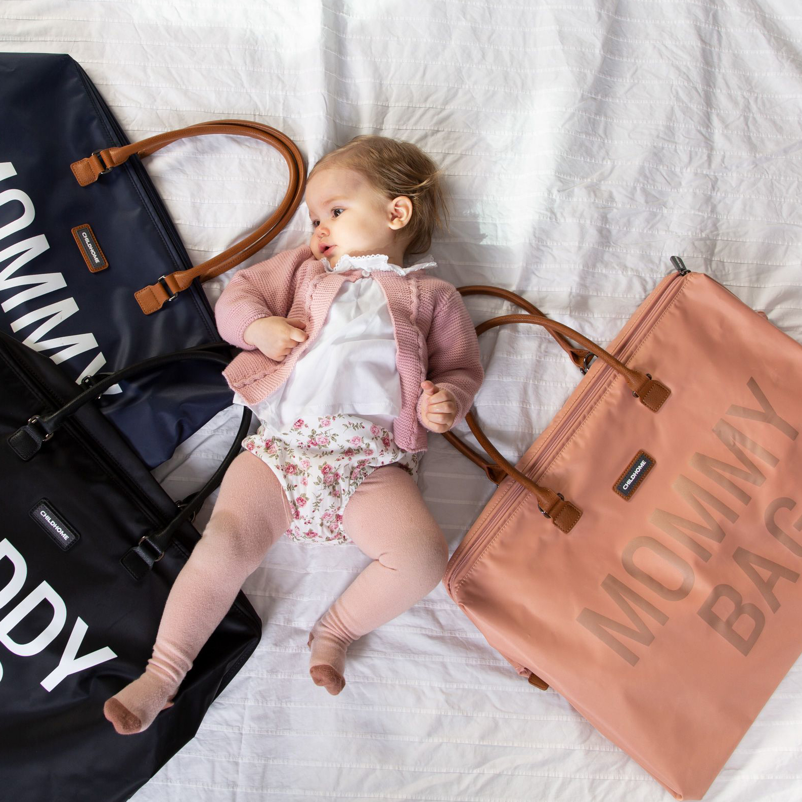 Childhome Torba podróżna Mommy Bag różowa