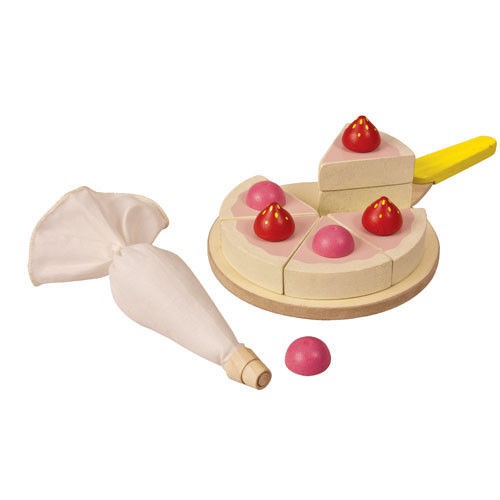 Plan Toys Tort Zestaw do Zabawy 3+ | Drewniane Akcesoria