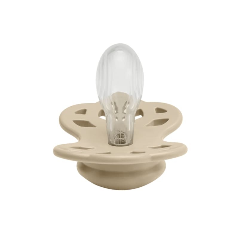 Bibs, Smoczek anatomiczny  Silikonowy S Vanilla