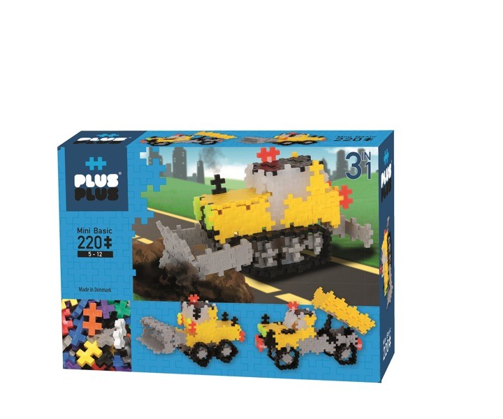 Plus-Plus Mini Basic 220 szt. 3w1 Pojazdy Budowlane 3+