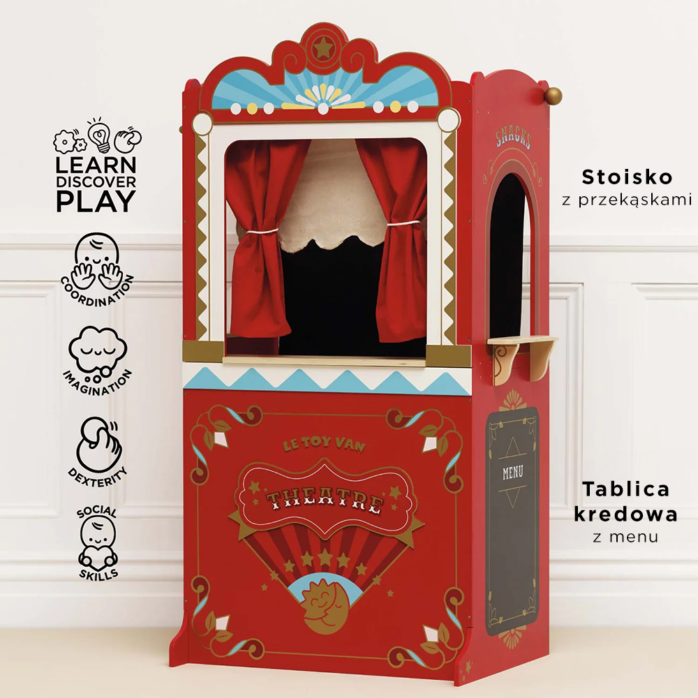 Drewniany teatr lalek Showtime – zabawka do odgrywania ról | Le Toy Van