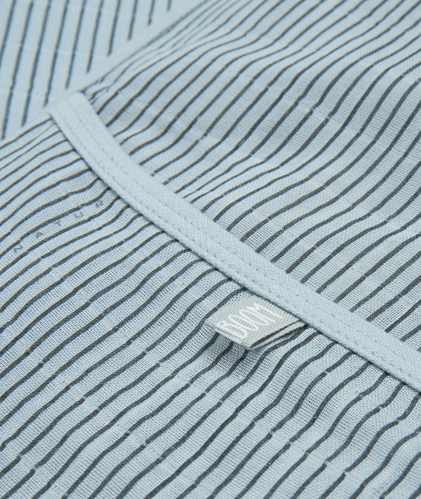 Bamboom Pościel Bambusowa Niebiesko-Antracytowe Paski 100x135 0+