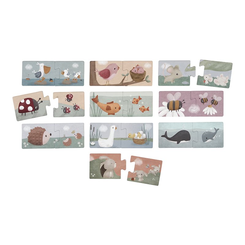 Little Dutch Puzzle Duo Kwiaty & Motyle 2+ | 10 par