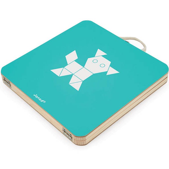 Janod, Układanka magnetyczna w drewnianej walizce Figury geometryczne