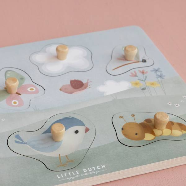 Little Dutch Puzzle Sensoryczne Flowers & Butterflies 12m+