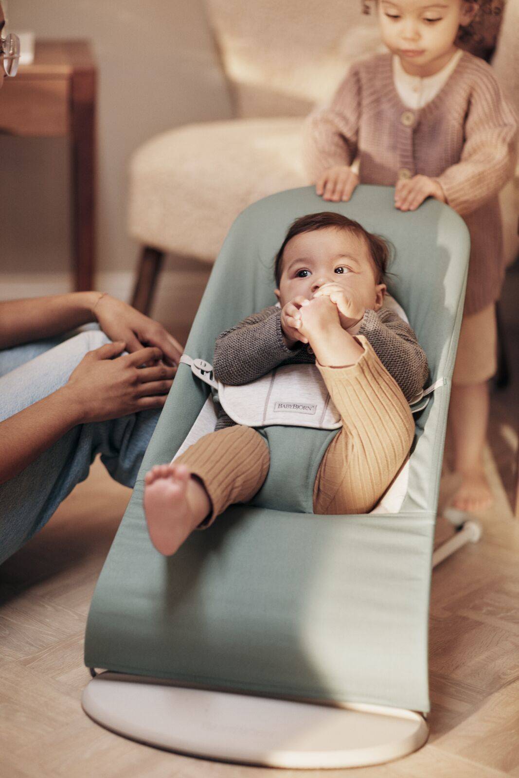 Babybjorn Leżaczek Balance Soft Bawełna Jasnoszary 0+