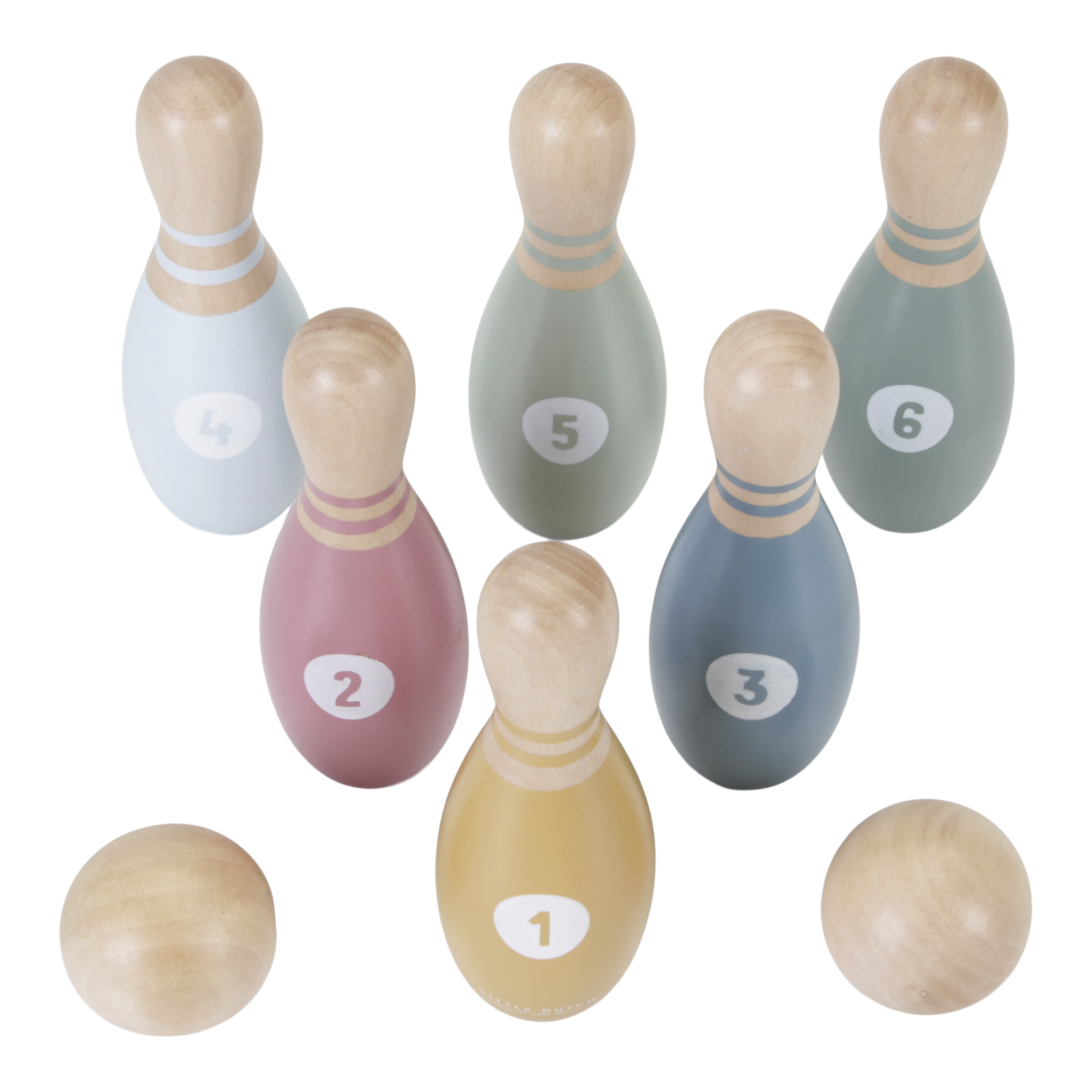 Little Dutch Kręgle dla dzieci Drewniane 6+m