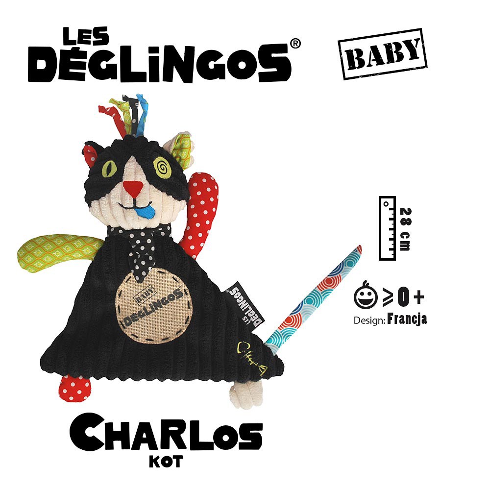 Les Deglingos Przytulaczek Kot Charlos 0+