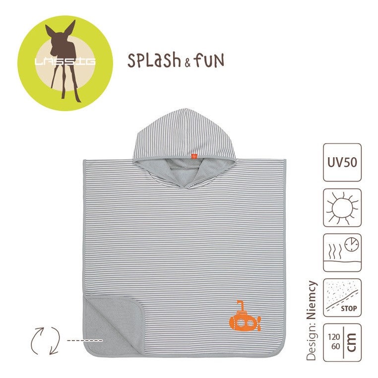 Lassig Ręcznik Poncho Submarine 120x60cm 12-36 msc UV 50+