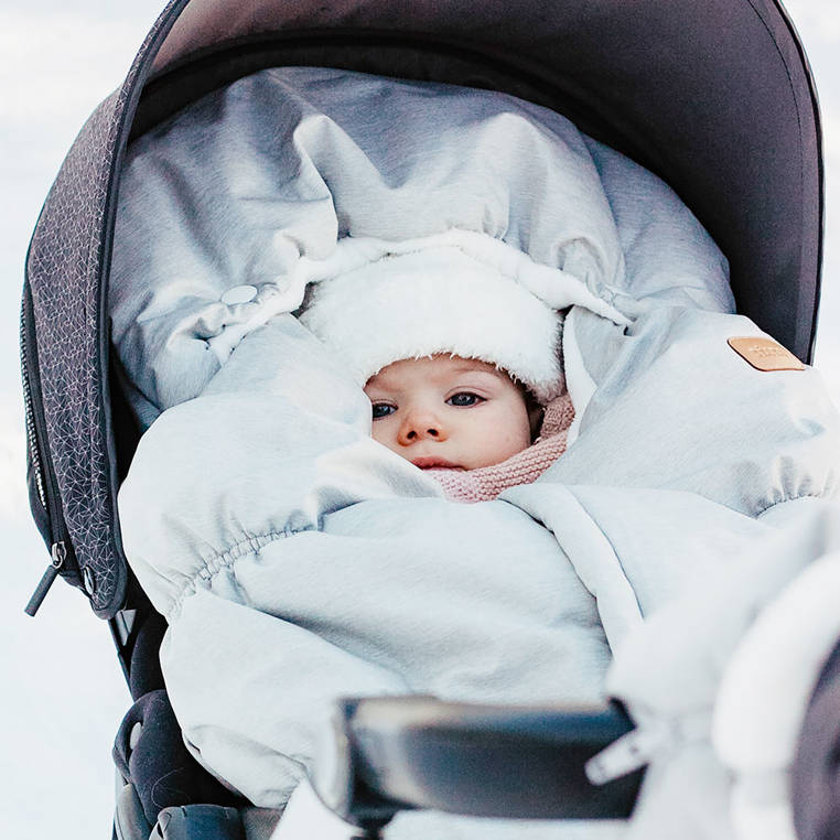 Beaba, Śpiworek zimowy do wózka 6-24m  Heather grey