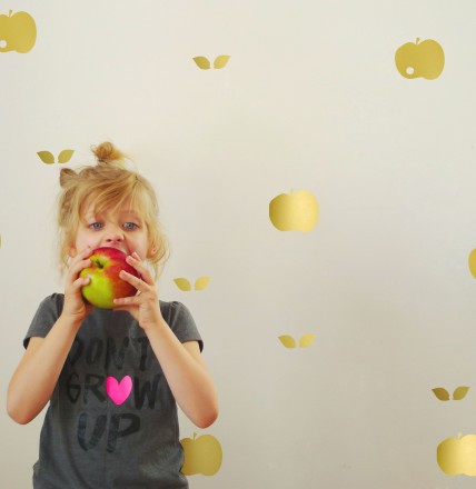 Humpty Dumpty Room Naklejki Jabłka Złote