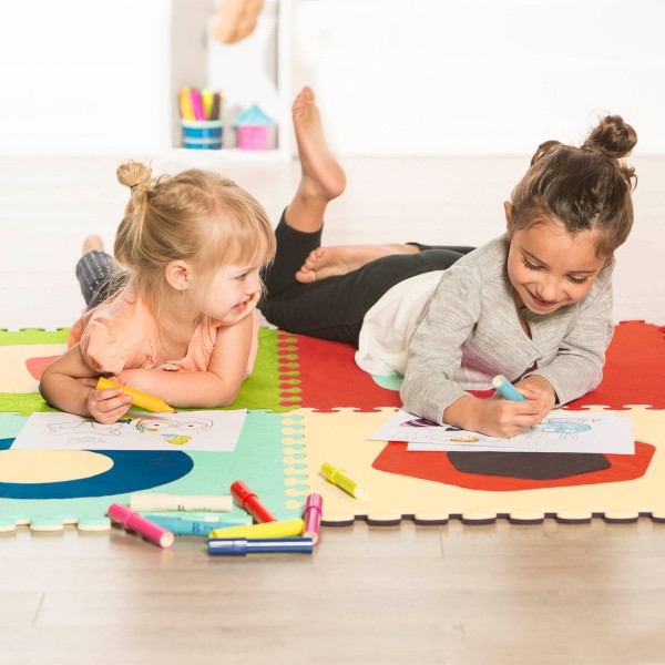 B Toys Piankowe Puzzle Dwustronne z Wyjmowanymi Środkami 1cm