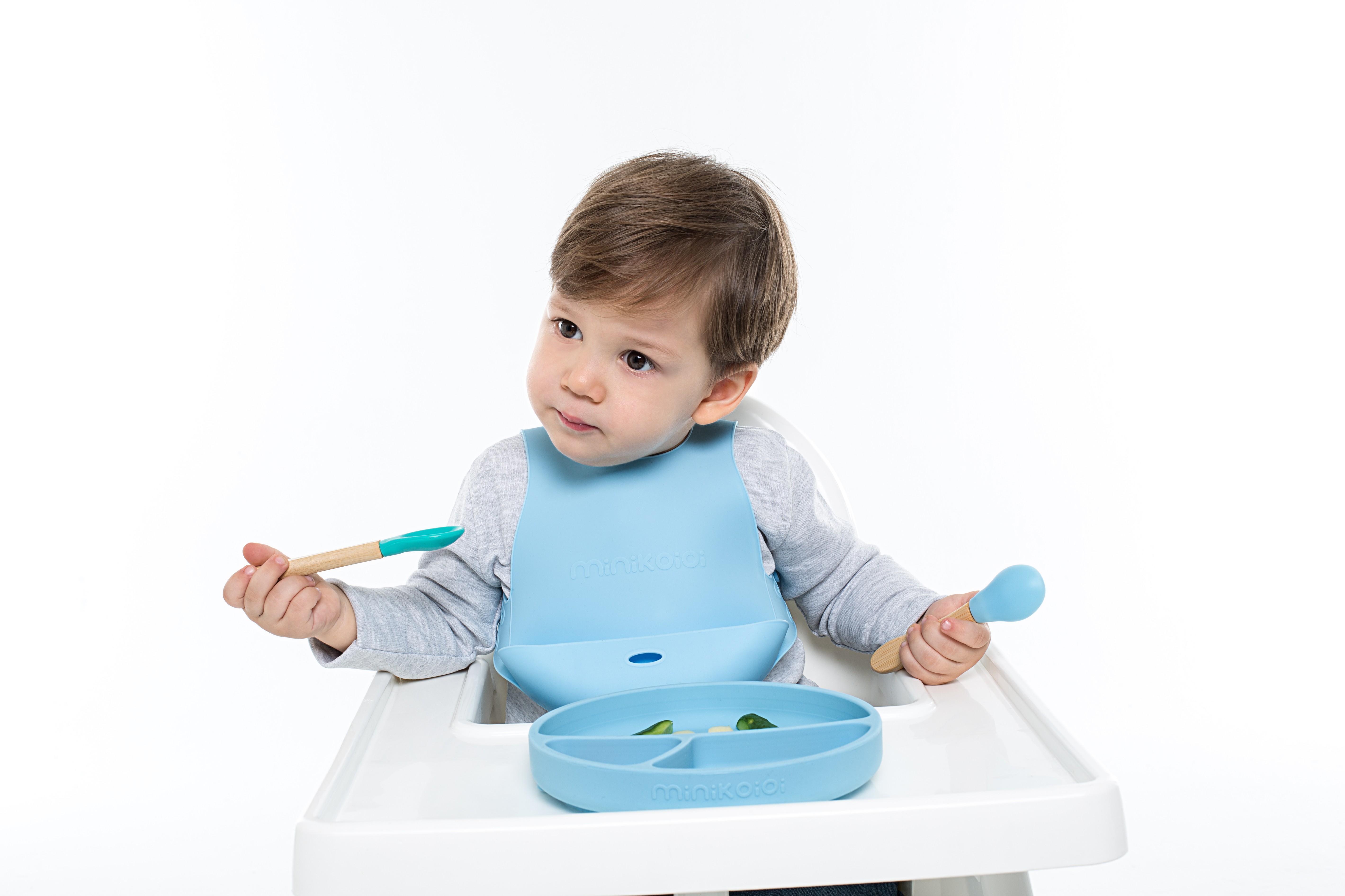 Minikoioi Talerzyk Silikonowy Niebieski 6m+