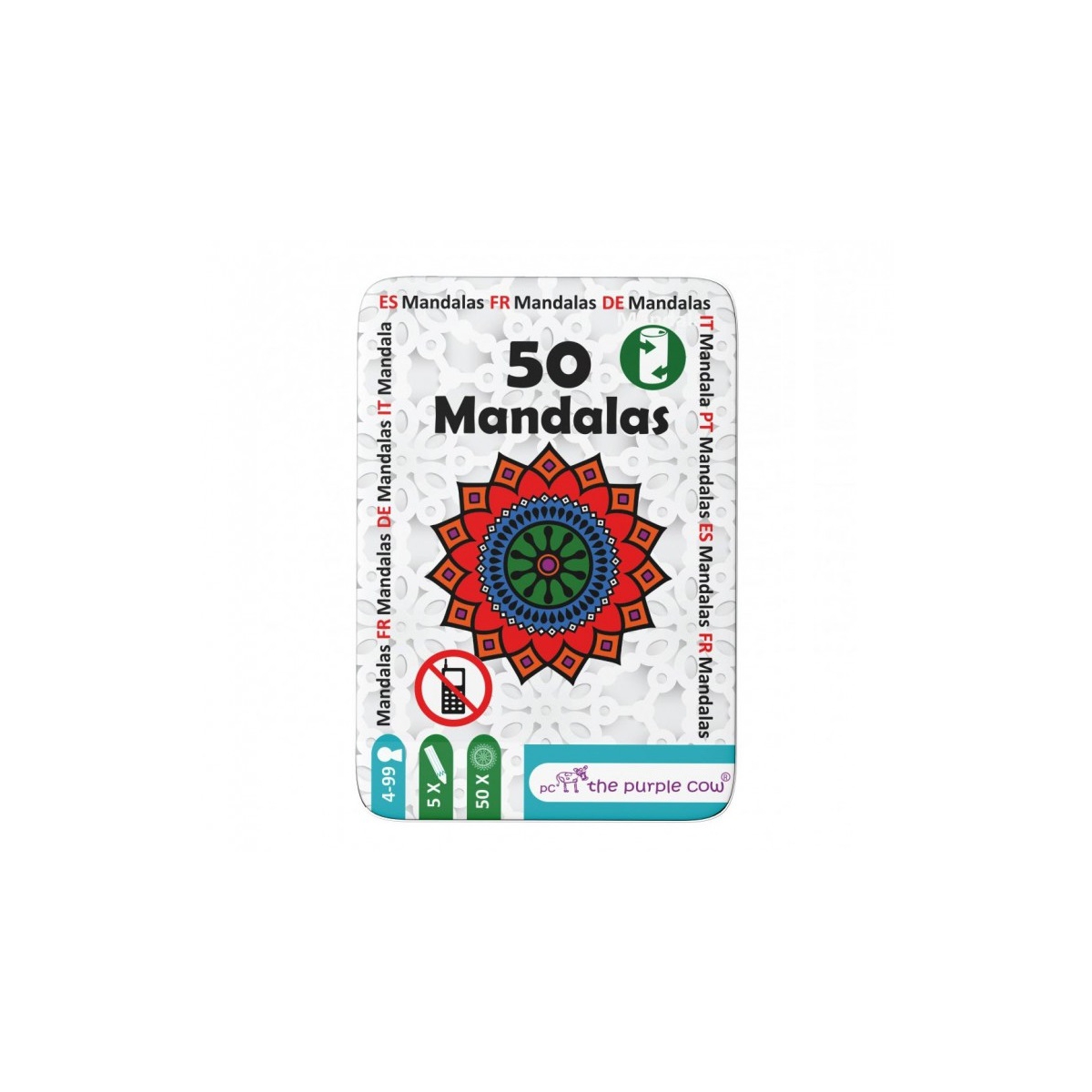 The Purple Cow Podróżne łamigłówki 50 Mandali