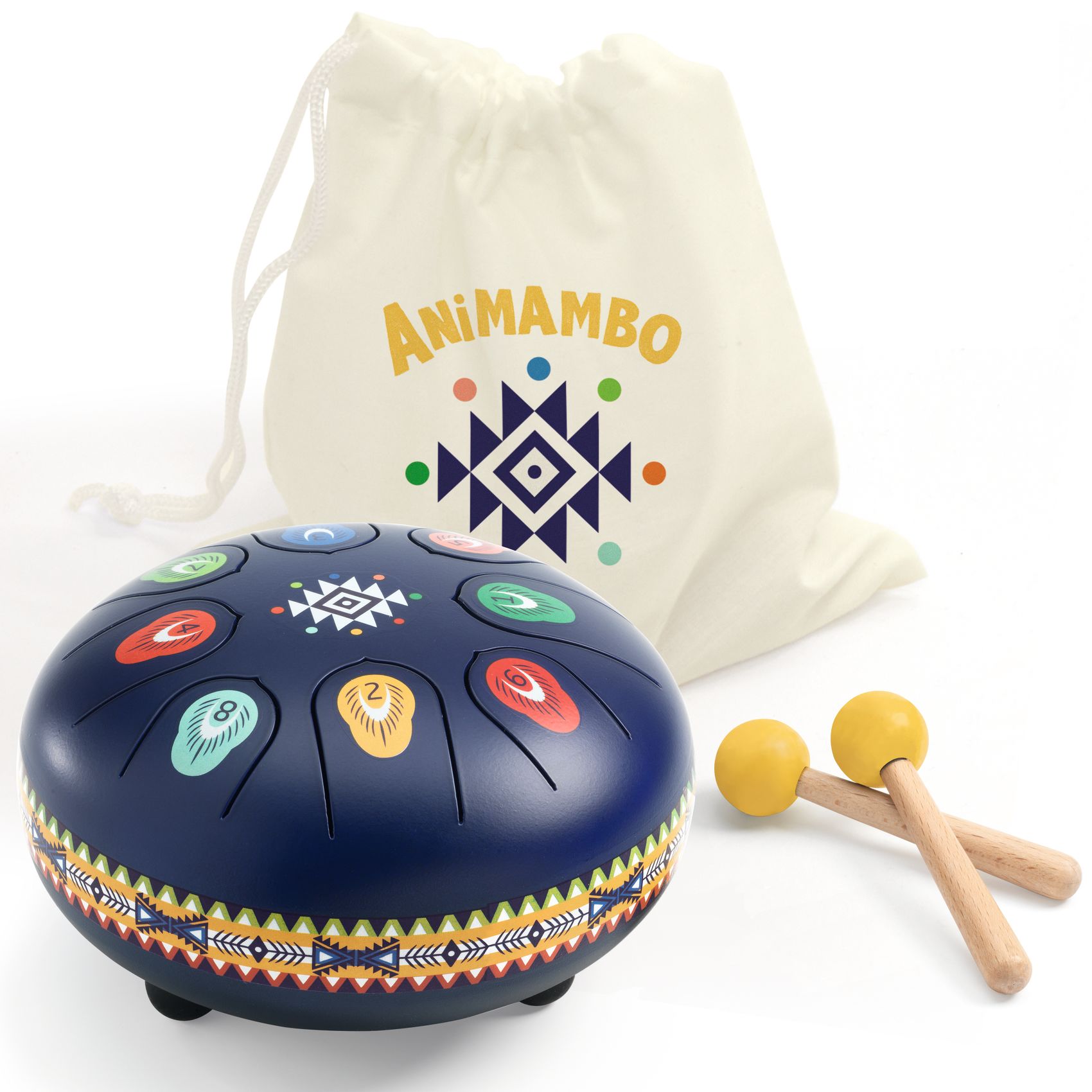 Djeco Bębenek Językowy Muzyczny Stalowy 8 Tonów 5+